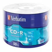 Verbatim CD-R, 43787, Extra Protection, 50er-Pack, 700MB, 52x, 80 Min., 12cm, nicht bedruckbar, wrap, für die Datenarchivierung