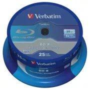 Verbatim BD-R, Einzelschicht 25GB, Spindel, 43837, 6x, 25er-Pack