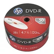 HP DVD-R, DME00070-3, 4,7 GB, 16x, lose, 50er-Pack, nicht bedruckbar, 12 cm, für die Datenarchivierung