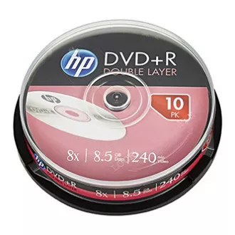 HP DVD R DL, Double Layer, DRE00060-3, 69309, 8,5GB, 8x, Cake Box, 10er-Pack, nicht bedruckbar, 12cm, für Datenarchivierung HP DVD R DL, Double Layer, DRE00060-3, 69309, 8,5GB, 8x, Cake Box, 10er-Pack, nicht bedruckbar, 12cm, für Datenarchivierung