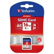 Verbatim Secure Digital Karte Premium U1, 16GB, SDHC, 43962, UHS-I U1 (Klasse 10)