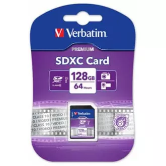 Verbatim Secure Digital-Karte Premium U1, 128 GB, SDXC, 44025, UHS-I U1 (Klasse 10) Verbatim Secure Digital-Karte Premium U1, 128 GB, SDXC, 44025, UHS-I U1 (Klasse 10)
