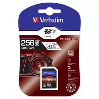 Verbatim Secure Digital-Karte Premium U1, 256 GB, SDXC, 44026, UHS-I U1 (Klasse 10)