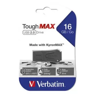 Verbatim USB-Flash-Laufwerk, USB 2.0, 16 GB, ToughMAX, schwarz, 49330, USB A, Verbundmaterial KyronMAX(tm) Verbatim USB-Flash-Laufwerk, USB 2.0, 16 GB, ToughMAX, schwarz, 49330, USB A, Verbundmaterial KyronMAX(tm)