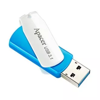 Apacer USB-Flash-Laufwerk, USB 3.0, 32GB, AH357, blau, AP32GAH357U-1, USB A, mit Drehverschluss