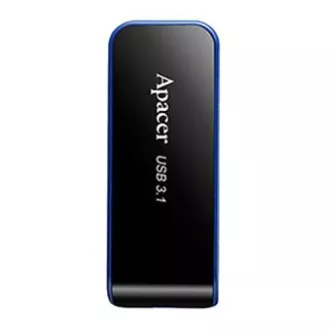 Apacer USB-Flash-Laufwerk, USB 3.0, 32GB, AH356, schwarz, AP32GAH356B-1, USB A, mit ausziehbarem Anschluss
