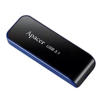 Apacer USB-Flash-Laufwerk, USB 3.0, 32GB, AH356, schwarz, AP32GAH356B-1, USB A, mit ausziehbarem Anschluss