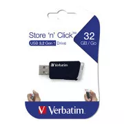 Verbatim USB-Flash-Laufwerk, USB 3.0, 32 GB, Store N Click, schwarz, 49307, USB A, mit ausziehbarem Anschluss