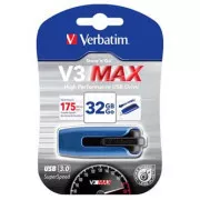 Verbatim USB-Flash-Laufwerk, USB 3.0, 32GB, V3 MAX, Store N Go, blau, 49806, USB A, mit ausziehbarem Anschluss