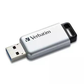Verbatim USB-Flash-Laufwerk, USB 3.0, 64 GB, Secure Pro, silber, 98666, USB A, AES 256-Bit-Verschlüsselung, mit ausziehbarem Anschluss Verbatim USB-Flash-Laufwerk, USB 3.0, 64 GB, Secure Pro, silber, 98666, USB A, AES 256-Bit-Verschlüsselung, mit ausziehbarem Anschluss