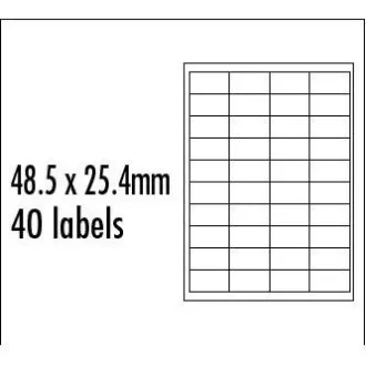 Logo-Etiketten 48,5 x 25,4 mm, A4, matt, rot, 40 Etiketten, 10er-Pack, für Tintenstrahl- und Laserdrucker Logo-Etiketten 48,5 x 25,4 mm, A4, matt, rot, 40 Etiketten, 10er-Pack, für Tintenstrahl- und Laserdrucker