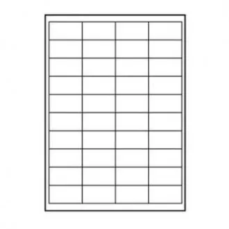 Logo-Etiketten 48,5 x 25,4 mm, A4, matt, weiß, 44 Etiketten, 140 g/m2, 10er-Pack, für Tintenstrahl- und Laserdrucker