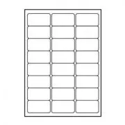 Logo-Etiketten 68mm x 36mm, A4, matt, weiß, 24 Etiketten, 140g/m2, Packung mit 25 Stück, für Tintenstrahl- und Laserdrucker