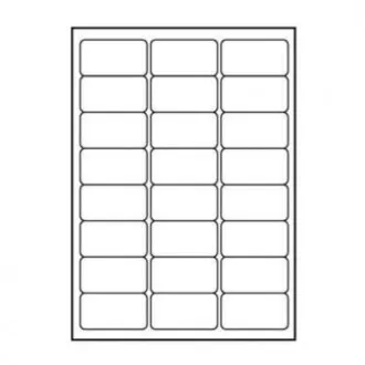 Logo-Etiketten 68mm x 36mm, A4, matt, weiß, 24 Etiketten, 140g/m2, Packung mit 25 Stück, für Tintenstrahl- und Laserdrucker