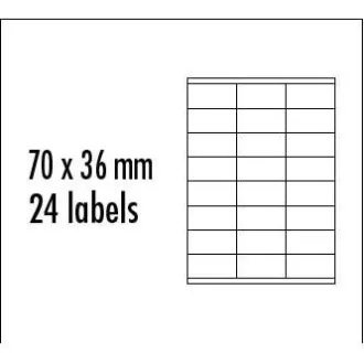 Logo-Etiketten 70mm x 36mm, A4, matt, gelb, 24 Etiketten, 10 Stück verpackt, für Tintenstrahl- und Laserdrucker Logo-Etiketten 70mm x 36mm, A4, matt, gelb, 24 Etiketten, 10 Stück verpackt, für Tintenstrahl- und Laserdrucker