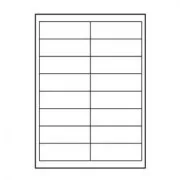 Logo-Etiketten 99,1mm x 34mm, A4, matt, weiß, 16 Etiketten, 140g/m2, Packung mit 25 Stück, für Tintenstrahl- und Laserdrucker