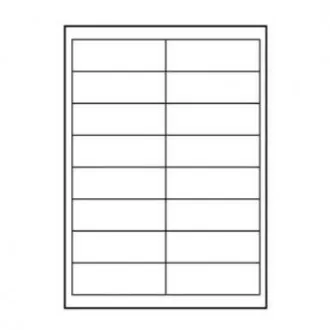 Logo-Etiketten 99,1mm x 34mm, A4, matt, weiß, 16 Etiketten, 140g/m2, Packung mit 25 Stück, für Tintenstrahl- und Laserdrucker