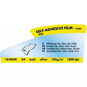 Logo-Selbstklebefolie, matt, silber, A4, 145 g/m2, 1200dpi, 10 Blatt, für Laserdrucker, L