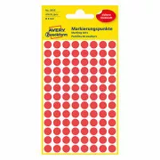 Avery Zweckform Etiketten 8mm, rot, 104 Etiketten, Marker, 4er-Pack, 3010, für Handschrift