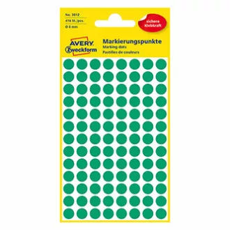 Avery Zweckform Etiketten 8mm, grün, 104 Etiketten, Marker, 4er-Pack, 3012, für Handschrift Avery Zweckform Etiketten 8mm, grün, 104 Etiketten, Marker, 4er-Pack, 3012, für Handschrift