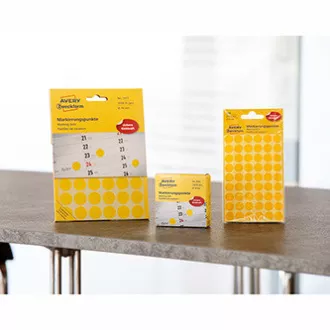 Avery Zweckform Etiketten 8mm, gelb, 104 Etiketten, Marker, 4er-Pack, 3013, für Handschrift Avery Zweckform Etiketten 8mm, gelb, 104 Etiketten, Marker, 4er-Pack, 3013, für Handschrift