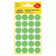 Avery Zweckform Etiketten 18mm, neongrün, 24 Etiketten, Marker, 4er-Pack, 3174, für Handschrift