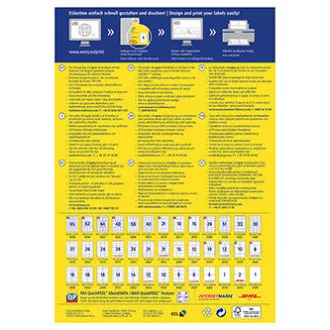 Avery Zweckform Etiketten 105 mm x 74 mm, A4, weiß, 8 Etiketten, Verpackungseinheit: 100 Stück, 3427, für Laser- und Tintenstrahldrucker sowie Kopierer