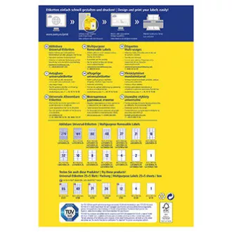 Avery Zweckform Etiketten 63,5 mm x 29,6 mm, A4, weiß, 27 Etiketten, ablösbar, 25er-Pack, L4737REV-25, für Laser und Inkjet Avery Zweckform Etiketten 63,5 mm x 29,6 mm, A4, weiß, 27 Etiketten, ablösbar, 25er-Pack, L4737REV-25, für Laser und Inkjet