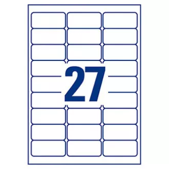 Avery Zweckform Etiketten 63,5 mm x 29,6 mm, A4, weiß, 27 Etiketten, ablösbar, 25er-Pack, L4737REV-25, für Laser und Inkjet Avery Zweckform Etiketten 63,5 mm x 29,6 mm, A4, weiß, 27 Etiketten, ablösbar, 25er-Pack, L4737REV-25, für Laser und Inkjet