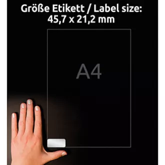 Avery Zweckform Etiketten 45,7mm x 21,2mm, A4, silber, 48 Etiketten, sehr haltbar, 20 Stück verpackt, L6009-20, für Laserdrucker Avery Zweckform Etiketten 45,7mm x 21,2mm, A4, silber, 48 Etiketten, sehr haltbar, 20 Stück verpackt, L6009-20, für Laserdrucker