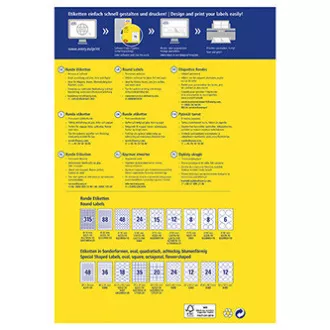 Avery Zweckform Etiketten 40mm, A4, weiß, 24 Etiketten, 10er-Pack, L3415-10, für Laser- und Tintenstrahldrucker, Kopierer Avery Zweckform Etiketten 40mm, A4, weiß, 24 Etiketten, 10er-Pack, L3415-10, für Laser- und Tintenstrahldrucker, Kopierer
