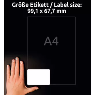 Avery Zweckform Etiketten 99,1mm x 67,7mm, A4, matt, weiß, 8 Etiketten, sehr haltbar, 20er-Pack, L4715-20, für Laserdrucker Avery Zweckform Etiketten 99,1mm x 67,7mm, A4, matt, weiß, 8 Etiketten, sehr haltbar, 20er-Pack, L4715-20, für Laserdrucker