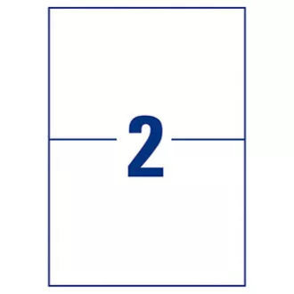 Avery Zweckform Etiketten 210mm x 148mm, A4, matt, weiß, 2 Etiketten, sehr haltbar, 20er-Pack, L4717-20, für Laserdrucker Avery Zweckform Etiketten 210mm x 148mm, A4, matt, weiß, 2 Etiketten, sehr haltbar, 20er-Pack, L4717-20, für Laserdrucker