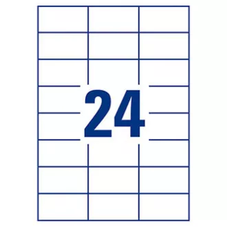 Avery Zweckform Etiketten 70mm x 37mm, A4, matt, weiß, 24 Etiketten, sehr haltbar, 20er-Pack, L4718-20, für Laserdrucker Avery Zweckform Etiketten 70mm x 37mm, A4, matt, weiß, 24 Etiketten, sehr haltbar, 20er-Pack, L4718-20, für Laserdrucker