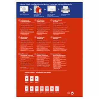 Avery Zweckform Namensetiketten 80mm x 50mm, A4, weiß, 10 Etiketten, selbstklebend, 20er-Pack, L4785-20, für Laserdrucker