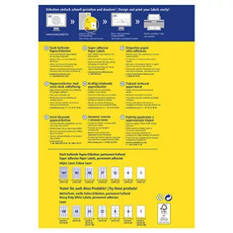 Avery Zweckform-Etiketten 105mm x 48mm, A4, weiß, 12 Etiketten, stark klebend, 20er-Pack, L7875-20, für Laser und Atram