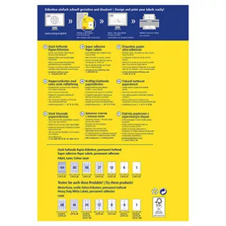 Avery Zweckform-Etiketten 105mm x 148mm, A4, weiß, 4 Etiketten, stark klebend, 20er-Pack, L7876-20, für Laser und Atram Avery Zweckform-Etiketten 105mm x 148mm, A4, weiß, 4 Etiketten, stark klebend, 20er-Pack, L7876-20, für Laser und Atram
