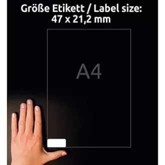 Avery Zweckform-Etiketten 45,7 mm x 21,2 mm, A4, weiß, 48 Etiketten, sehr haltbar, 10 Stück verpackt, L7911-10, für Laserdrucker und Avery Zweckform-Etiketten 45,7 mm x 21,2 mm, A4, weiß, 48 Etiketten, sehr haltbar, 10 Stück verpackt, L7911-10, für Laserdrucker und