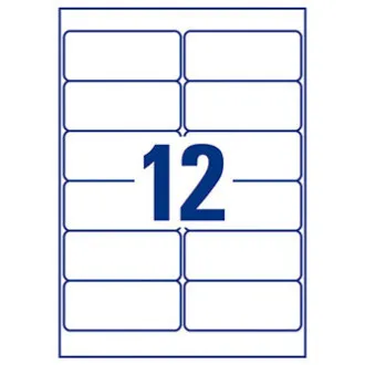 Avery Zweckform Etiketten 99,1 mm x 42,3 mm, A4, weiß, 12 Etiketten, sehr strapazierfähig, verpackt zu je 40 Stück, L7913-40, für Laserdrucker und Avery Zweckform Etiketten 99,1 mm x 42,3 mm, A4, weiß, 12 Etiketten, sehr strapazierfähig, verpackt zu je 40 Stück, L7913-40, für Laserdrucker und