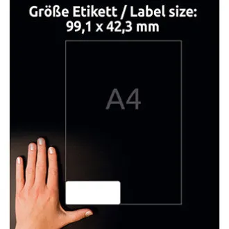 Avery Zweckform Etiketten 99,1 mm x 42,3 mm, A4, weiß, 12 Etiketten, sehr strapazierfähig, verpackt zu je 40 Stück, L7913-40, für Laserdrucker und Avery Zweckform Etiketten 99,1 mm x 42,3 mm, A4, weiß, 12 Etiketten, sehr strapazierfähig, verpackt zu je 40 Stück, L7913-40, für Laserdrucker und