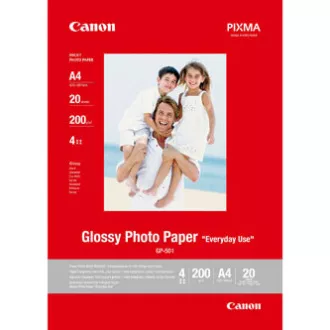 Canon Glossy Photo Paper, GP-501, Fotopapier, glänzend, GP-501 Typ 0775B082, weiß, A4, 210 g/m2, 20 Stück, Inkjet Canon Glossy Photo Paper, GP-501, Fotopapier, glänzend, GP-501 Typ 0775B082, weiß, A4, 210 g/m2, 20 Stück, Inkjet