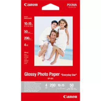 Canon Glossy Photo Paper, GP-501, Fotopapier, glänzend, GP-501 Typ 0775B081, weiß, 10x15cm, 4x6 Canon Glossy Photo Paper, GP-501, Fotopapier, glänzend, GP-501 Typ 0775B081, weiß, 10x15cm, 4x6