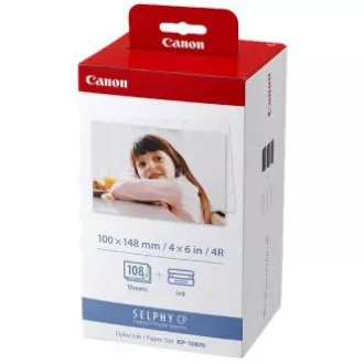 Canon Color Ink Paper Set, KP108IN, KP-108IN, Fotopapier, 3er-Pack KP36IN Typ glossy, 3115B001, weiß, CP100, 220, 300, 330, 400 Canon Color Ink Paper Set, KP108IN, KP-108IN, Fotopapier, 3er-Pack KP36IN Typ glossy, 3115B001, weiß, CP100, 220, 300, 330, 400