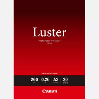 Canon LU-101 Fotopapier, LU-101, Fotopapier, glänzend, 6211B007, weiß, A3, 260 g/m2, 20 Stück, Inkjet Canon LU-101 Fotopapier, LU-101, Fotopapier, glänzend, 6211B007, weiß, A3, 260 g/m2, 20 Stück, Inkjet