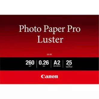 Canon LU-101 Fotopapier Pro Luster, LU-101, Fotopapier, glänzend, 6211B026, weiß, A2, 16,54x23,39 Canon LU-101 Fotopapier Pro Luster, LU-101, Fotopapier, glänzend, 6211B026, weiß, A2, 16,54x23,39
