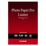 Canon Fotopapier Pro Luster, LU-101, Fotopapier, glänzend, 6211B006, weiß, A4, 260 g/m2, 20 Stück, Inkjet