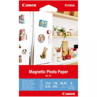 Canon Magnetic Photo Paper, MG-101, Fotopapier, glänzend, 3634C002, weiß, Canon PIXMA, 10x15cm, 4x6 Canon Magnetic Photo Paper, MG-101, Fotopapier, glänzend, 3634C002, weiß, Canon PIXMA, 10x15cm, 4x6