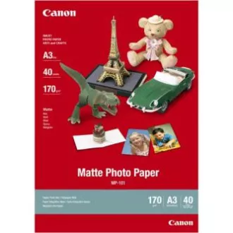 Canon Matte Photo Paper, MP-101 A3, Fotopapier, matt, 7981A008, weiß, A3, 170 g/m2, 40 Stück, Inkjet Canon Matte Photo Paper, MP-101 A3, Fotopapier, matt, 7981A008, weiß, A3, 170 g/m2, 40 Stück, Inkjet