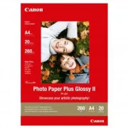 Canon Fotopapier Plus glänzend, PP-201 A4, Fotopapier, glänzend, 2311B019, weiß, A4, 260 g/m2, 20 Stück, Inkjet