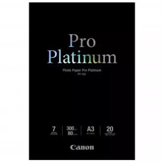 Canon Fotopapier Pro Platinum, PT-101 A3, Fotopapier, glänzend, 2768B017, weiß, A3, 300 g/m2, 20 Stück, Inkjet Canon Fotopapier Pro Platinum, PT-101 A3, Fotopapier, glänzend, 2768B017, weiß, A3, 300 g/m2, 20 Stück, Inkjet